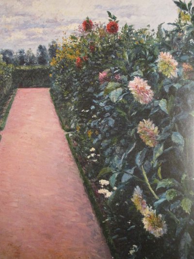 Garden Path and Dahlia Beds by Gustave Caillebotte